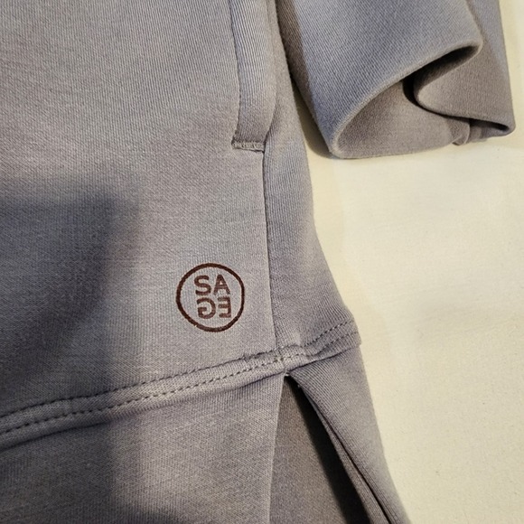 SAGE Collective Scuba Crewneck Sweatshirt. Periwinkle. Super Soft. Pockets L - Picture 3 of 10
